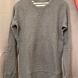 Lululemon dark grey striped sweatshirt size 4
